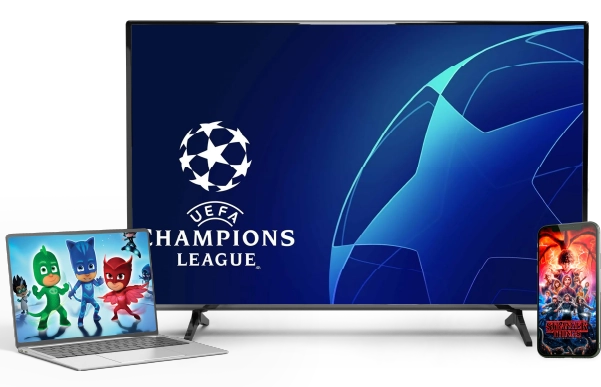 Televisión con 60 canales